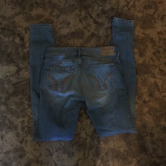 Hollister distressed light blue jeans size 0 - Picture 3 of 3